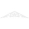 Ekena Millwork Pitch Austin Architectural Grade PVC Gable Pediment, 60"W x 15"H x 1"P (6/12) GPP060X015X100AUS - alternate 3